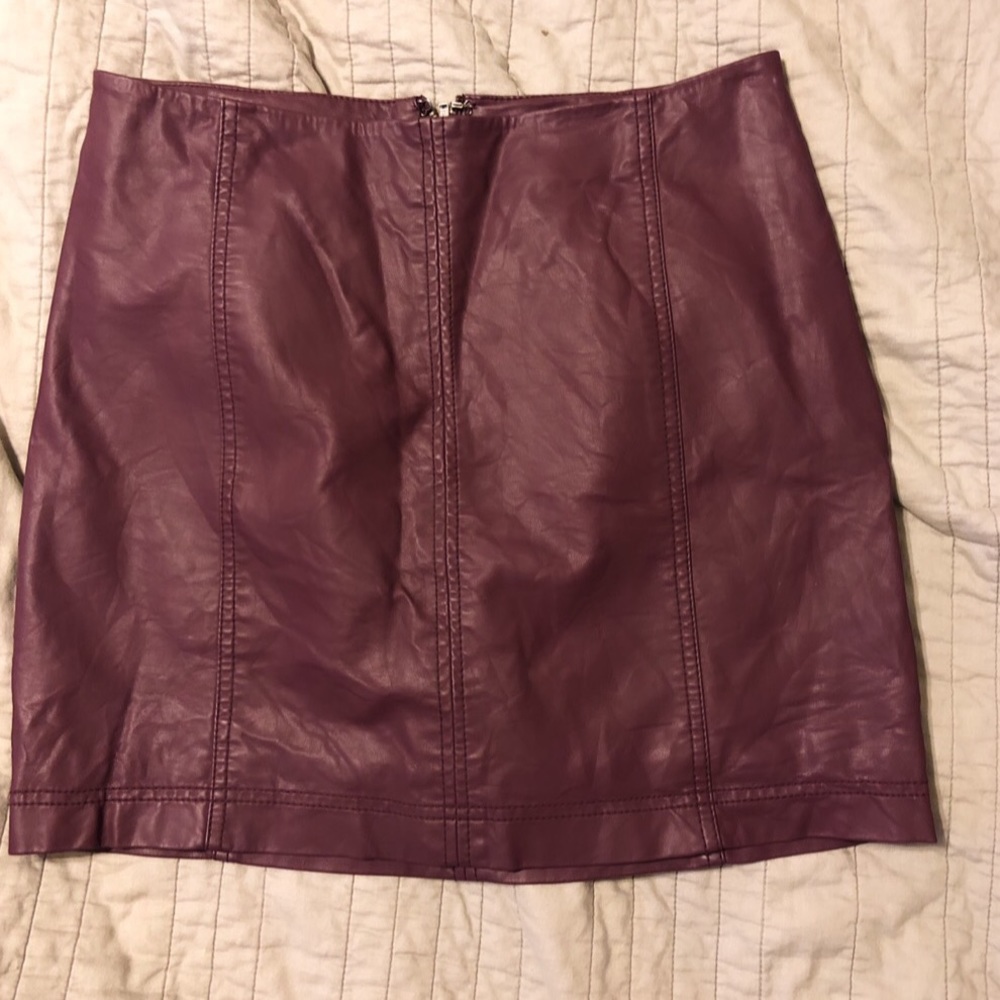 ๐Free People Leather Mini Skirt ๐ - Picture 2 of 4